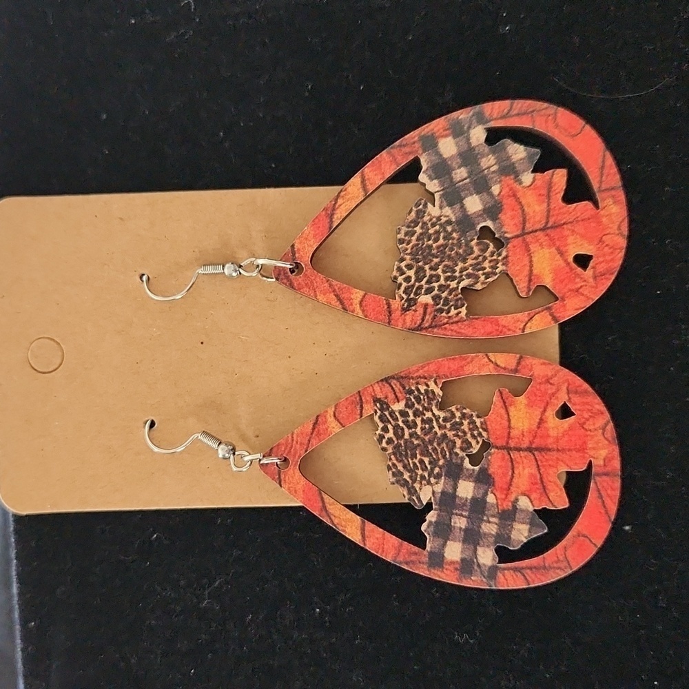 Womens Wooden Drop Earrings Womens Girls Jewelry Accessories